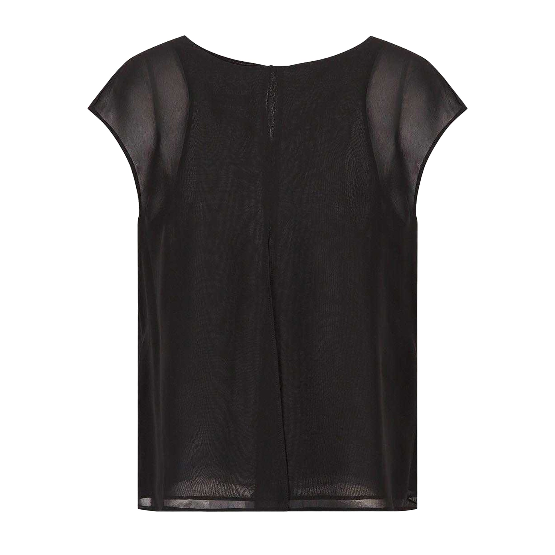 Black - Front - Emporio Armani Womens-Ladies Plain Top