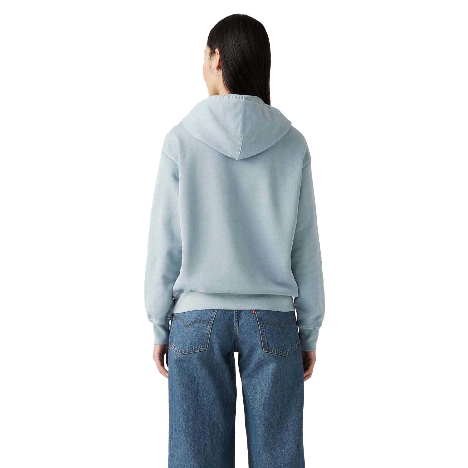 Blue - Back - Levis Womens-Ladies Heritage Graphic Hoodie