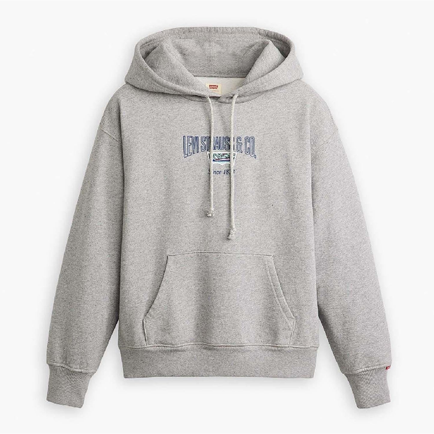 Grey - Front - Levis Womens-Ladies Heritage Graphic Hoodie