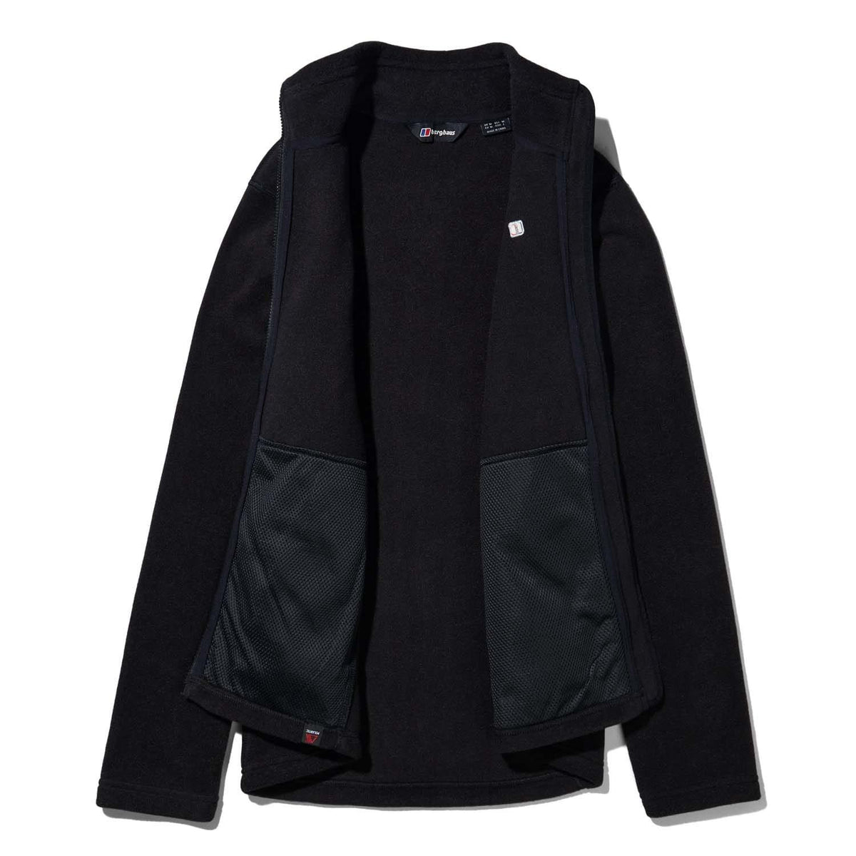 Black - Side - Berghaus Mens Prism InterActive Polartech Fleece Top