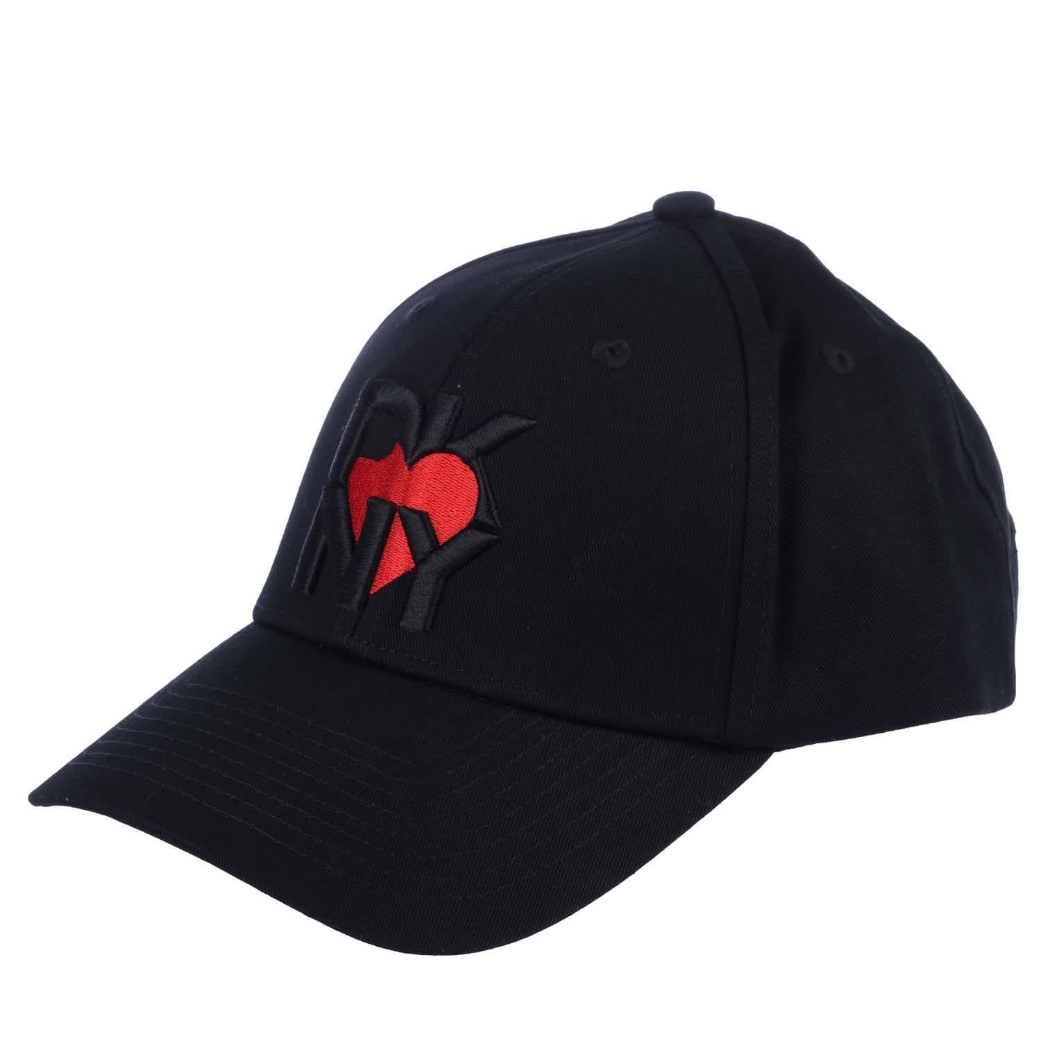 Black-Red - Back - DKNY Logo Cotton Twill Baseball Cap
