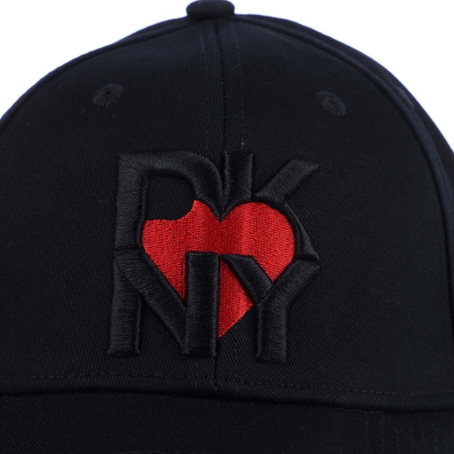 Black-Red - Pack Shot - DKNY Logo Cotton Twill Baseball Cap