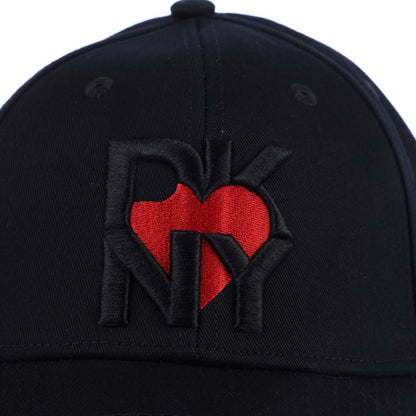 Black-Red - Pack Shot - DKNY Logo Cotton Twill Baseball Cap