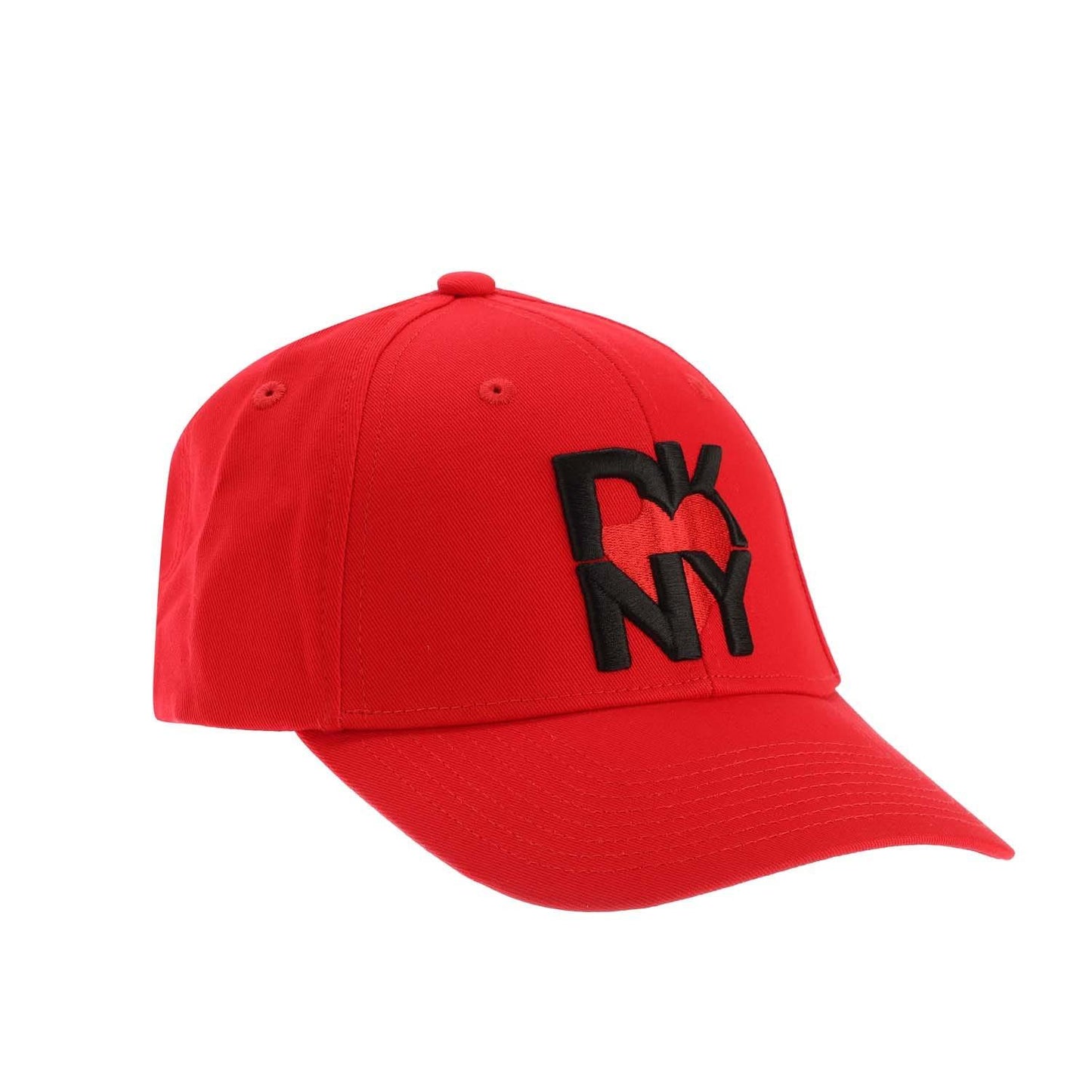 Red-Black - Front - DKNY Logo Cotton Twill Baseball Cap