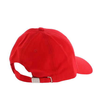 Red-Black - Side - DKNY Logo Cotton Twill Baseball Cap