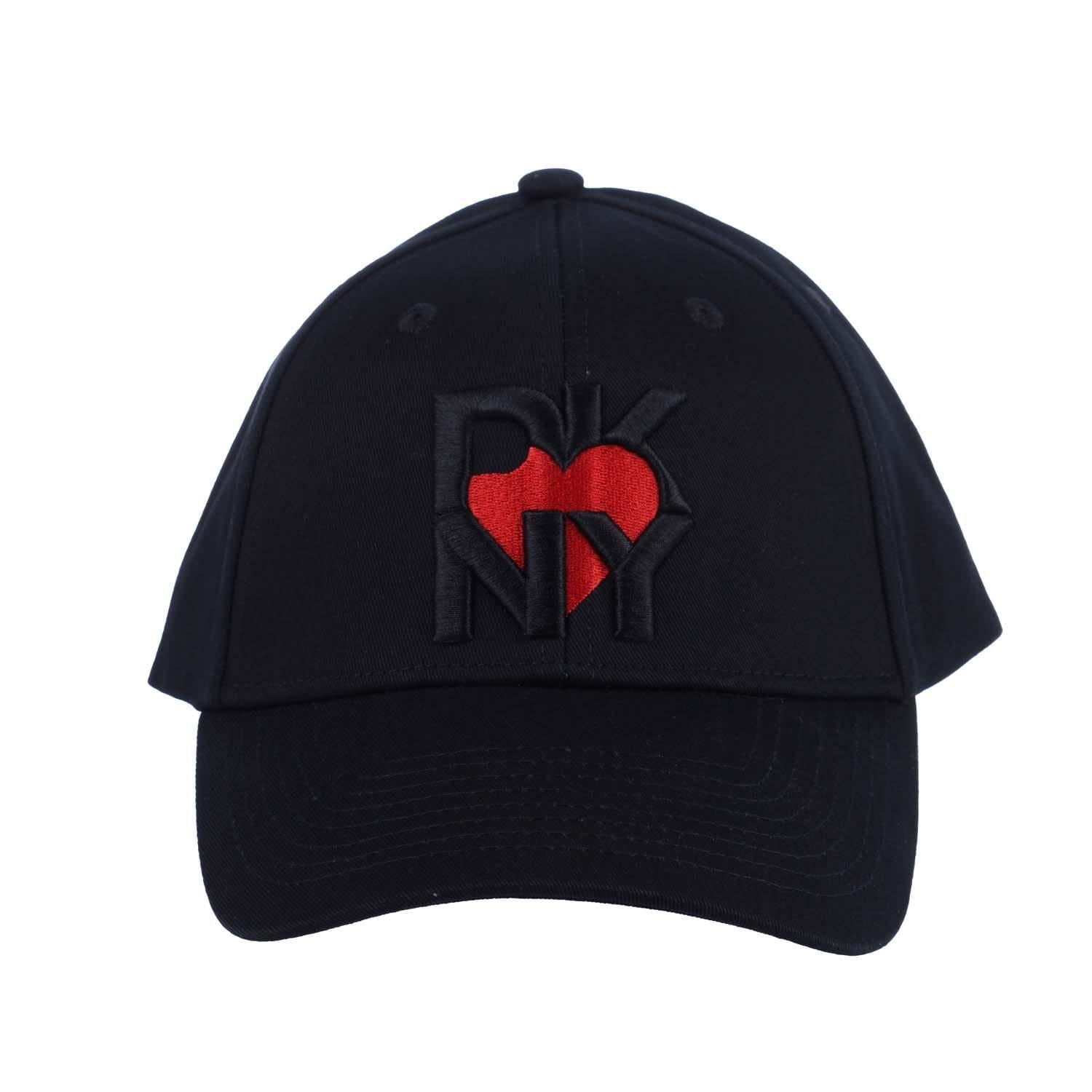 Black-Red - Front - DKNY Logo Cotton Twill Baseball Cap