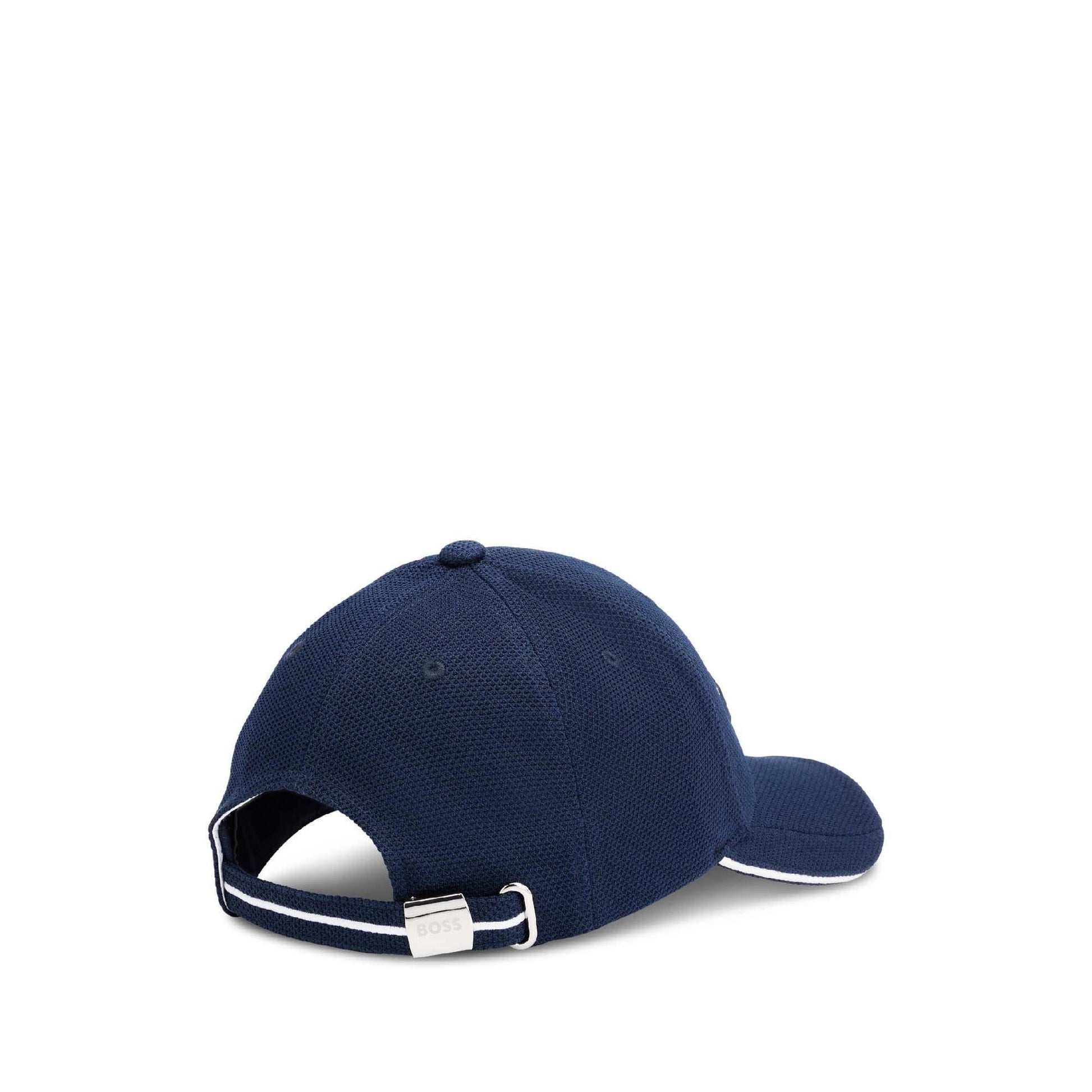 Dark Blue - Pack Shot - Boss Embroidered Logo Pique Baseball Cap