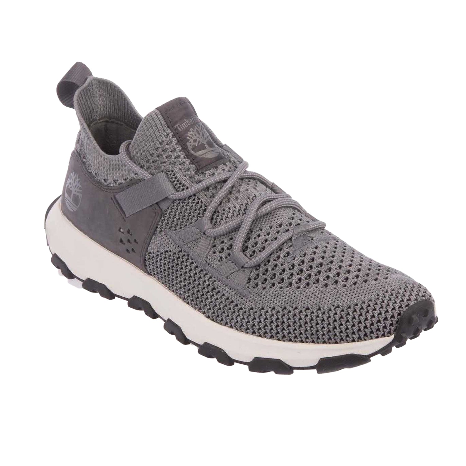 Grey - Front - Timberland Mens Winsor Trail Leather Waterproof Trainers