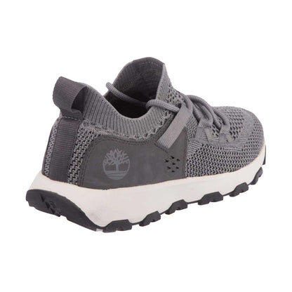 Grey - Back - Timberland Mens Winsor Trail Leather Waterproof Trainers