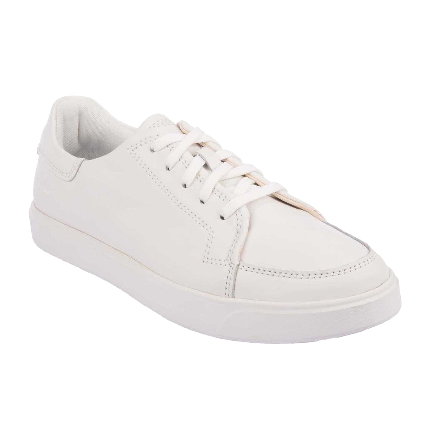 White - Front - Timberland Mens Emerson Street Leather Trainers