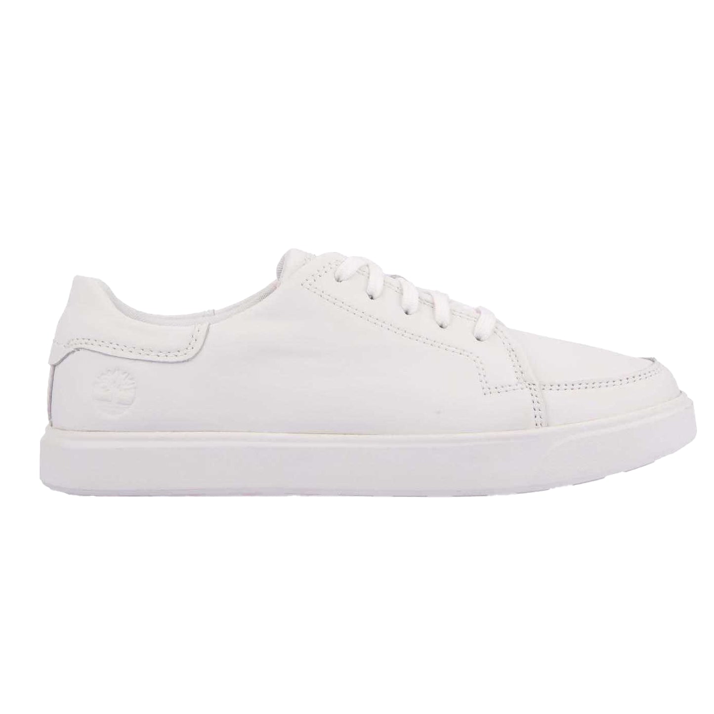 White - Side - Timberland Mens Emerson Street Leather Trainers