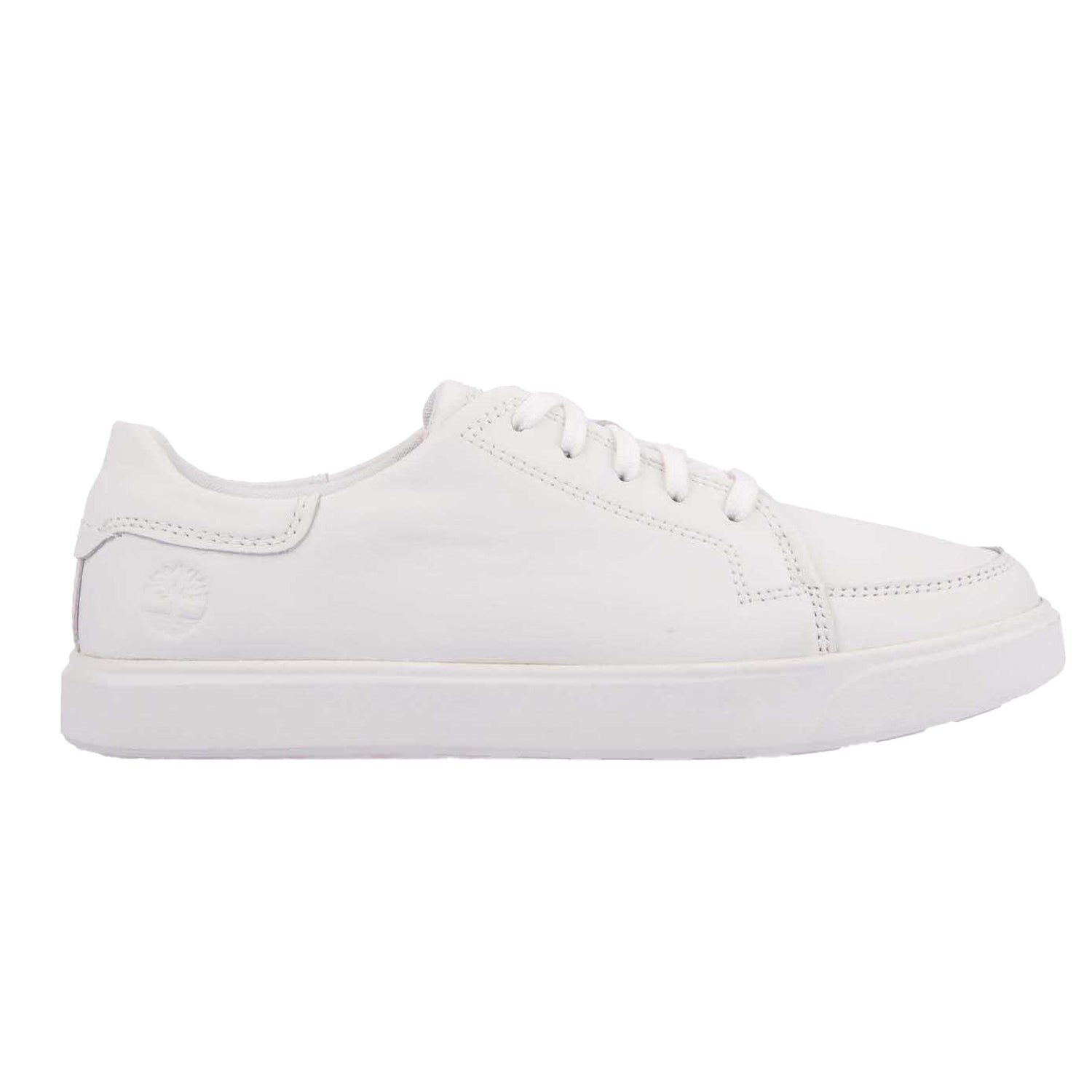 White - Side - Timberland Mens Emerson Street Leather Trainers