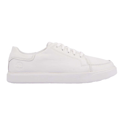 White - Side - Timberland Mens Emerson Street Leather Trainers
