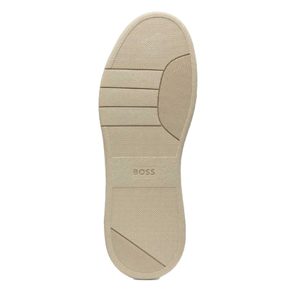 White - Lifestyle - Boss Mens Baltimore Leather Low Trainers