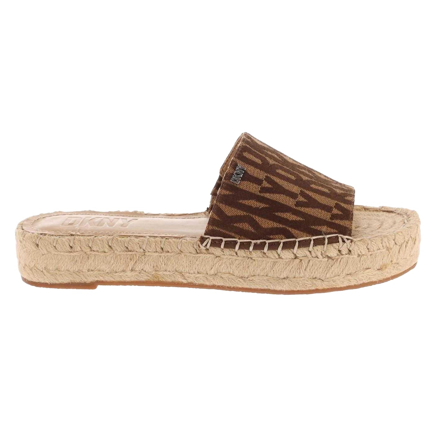Brown - Side - DKNY Womens-Ladies Camillo Platform Sliders