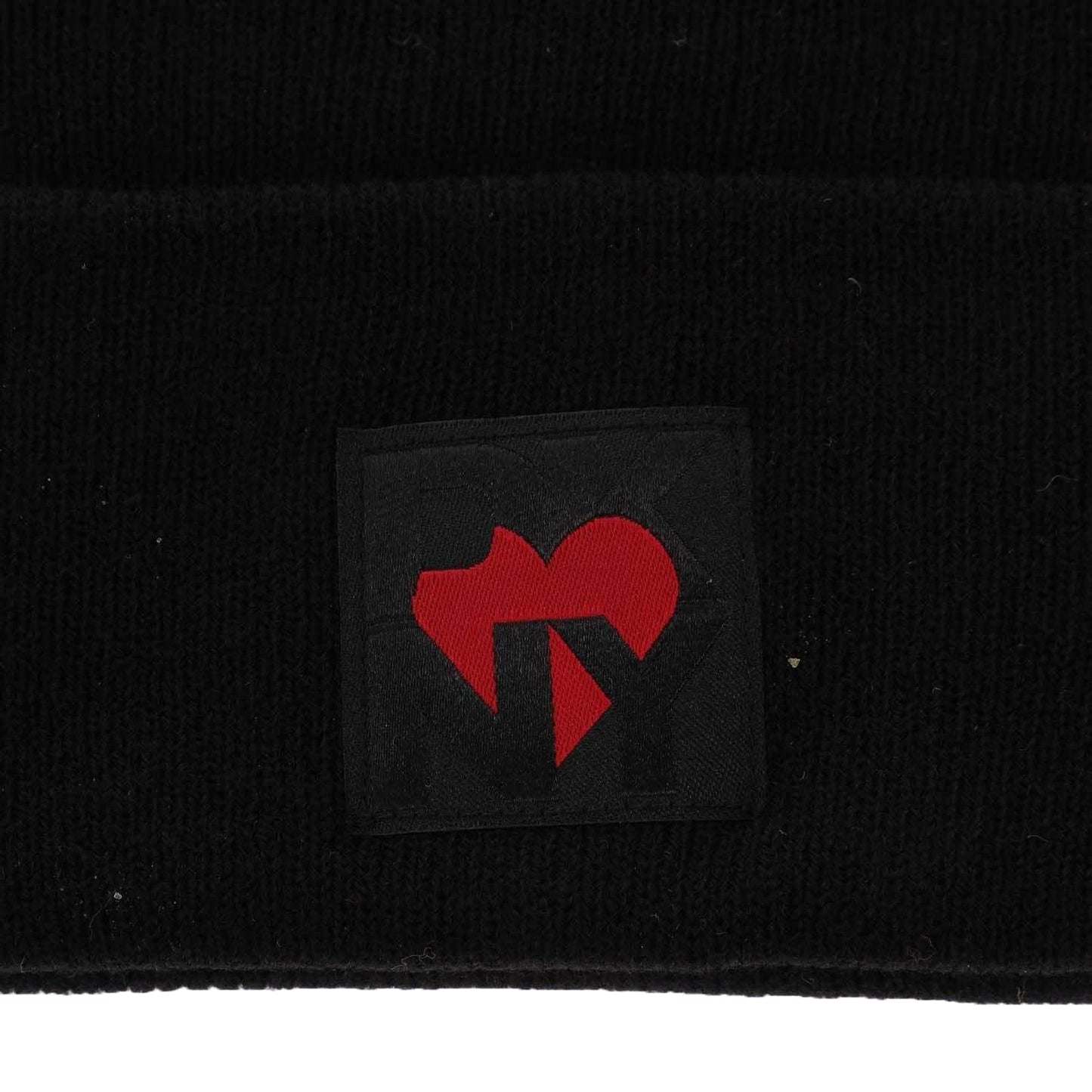 Black - Side - DKNY Logo Knitted Beanie