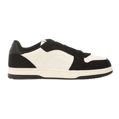 White-Black - Side - Hugo Boss Womens-Ladies Hadrian Tennis Trainers