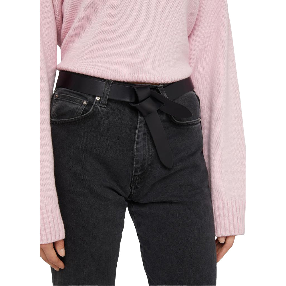 Black - Side - Isabel Marant Lecce Leather Belt