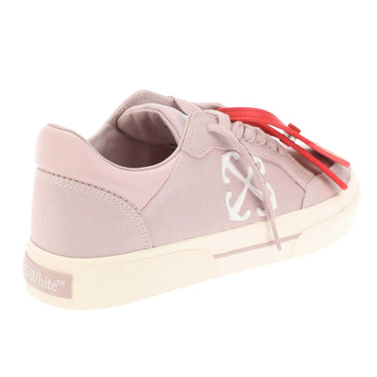Lilac - Back - Off White Womens-Ladies Canvas Low Cut Trainers