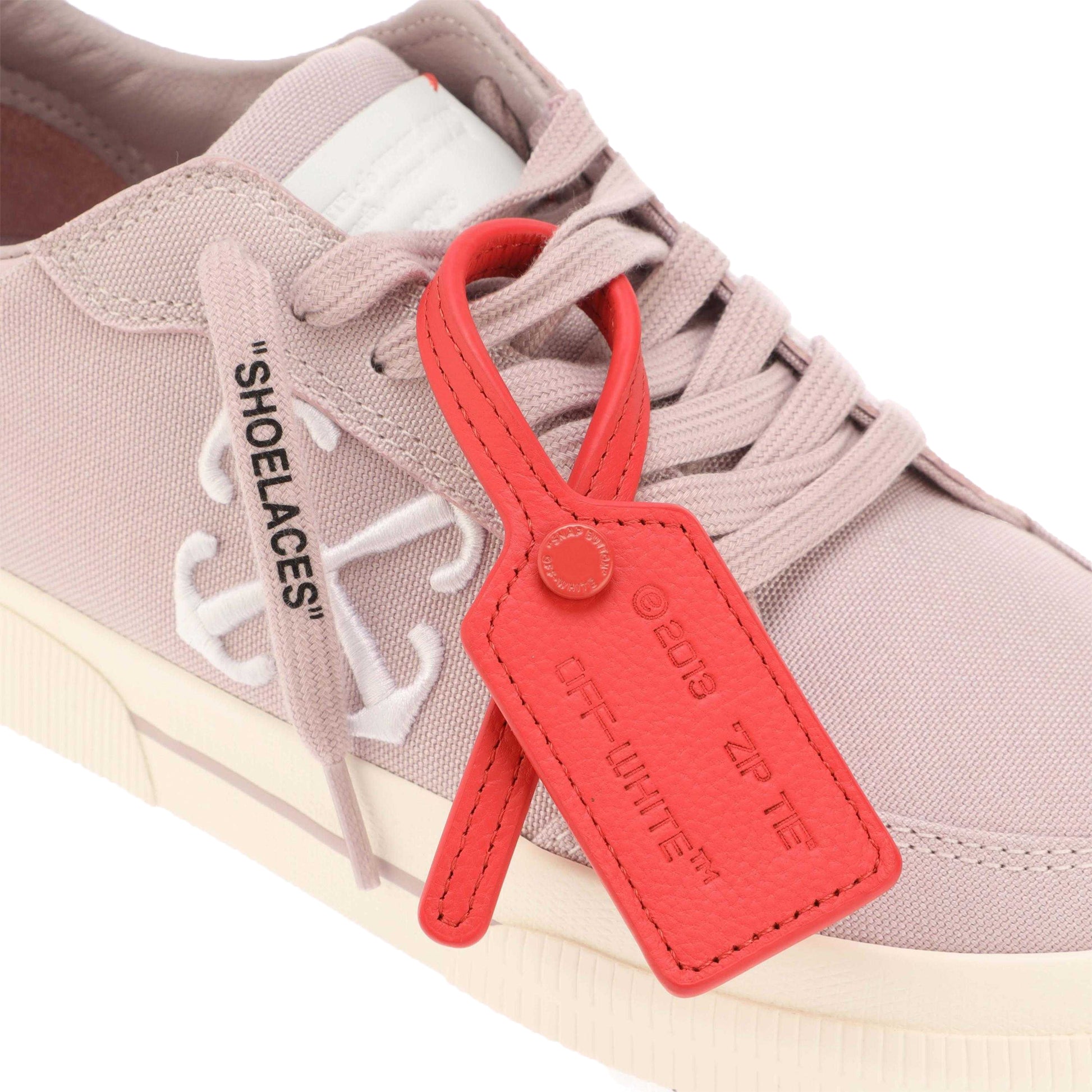 Lilac - Pack Shot - Off White Womens-Ladies Canvas Low Cut Trainers