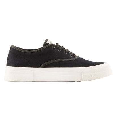 Navy - Front - Emporio Armani Mens Logo Trainers