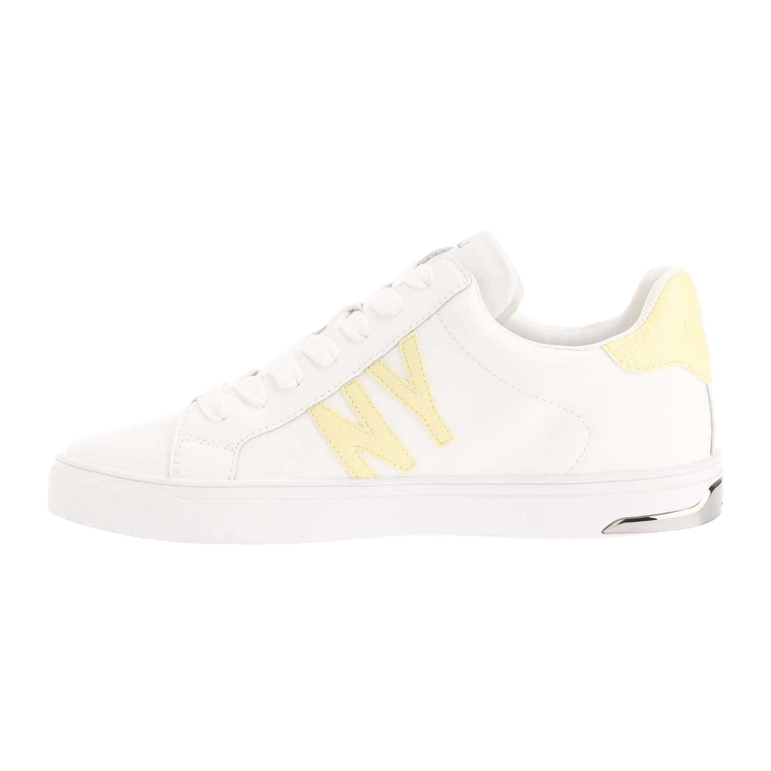 White - Back - DKNY Womens-Ladies Abeni Leather Lace Up Trainers