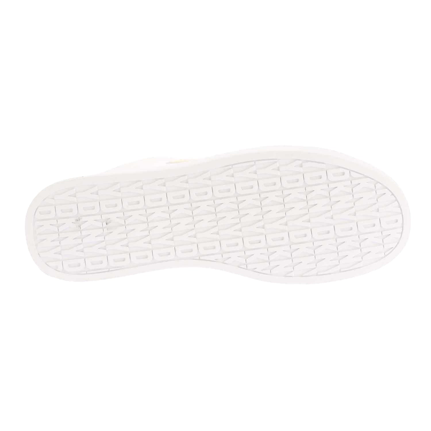 White - Lifestyle - DKNY Womens-Ladies Abeni Leather Lace Up Trainers