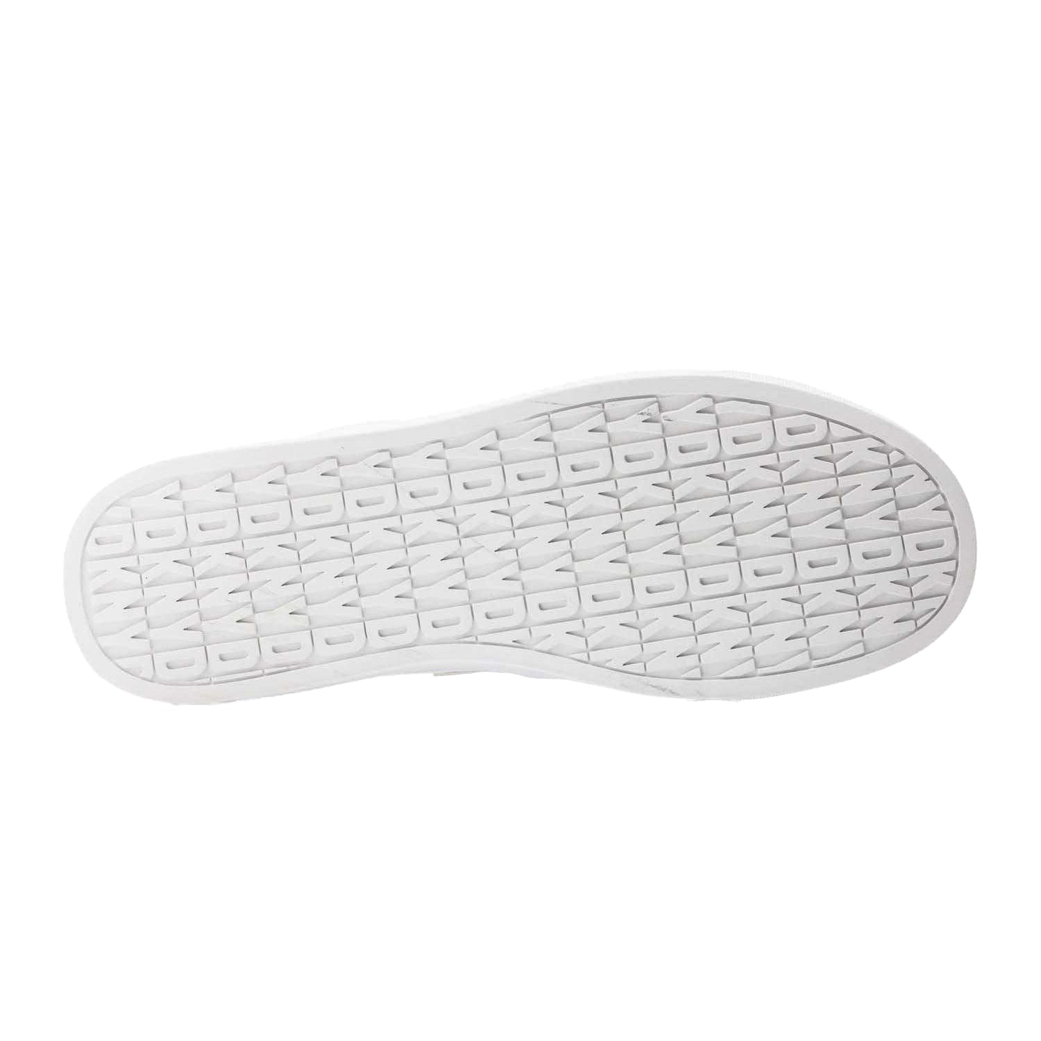 White-Black - Lifestyle - DKNY Womens-Ladies Abeni Leather Lace Up Trainers