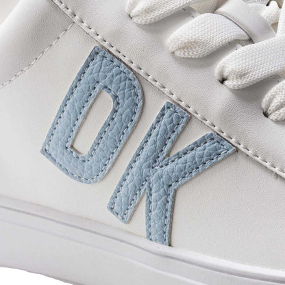 White-Black - Pack Shot - DKNY Womens-Ladies Abeni Leather Lace Up Trainers