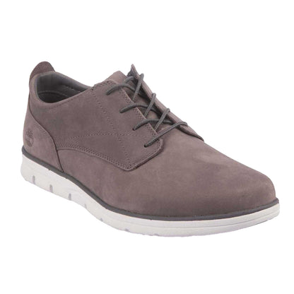 Grey - Front - Timberland Mens Bradstreet Leather Low Cut Trainers