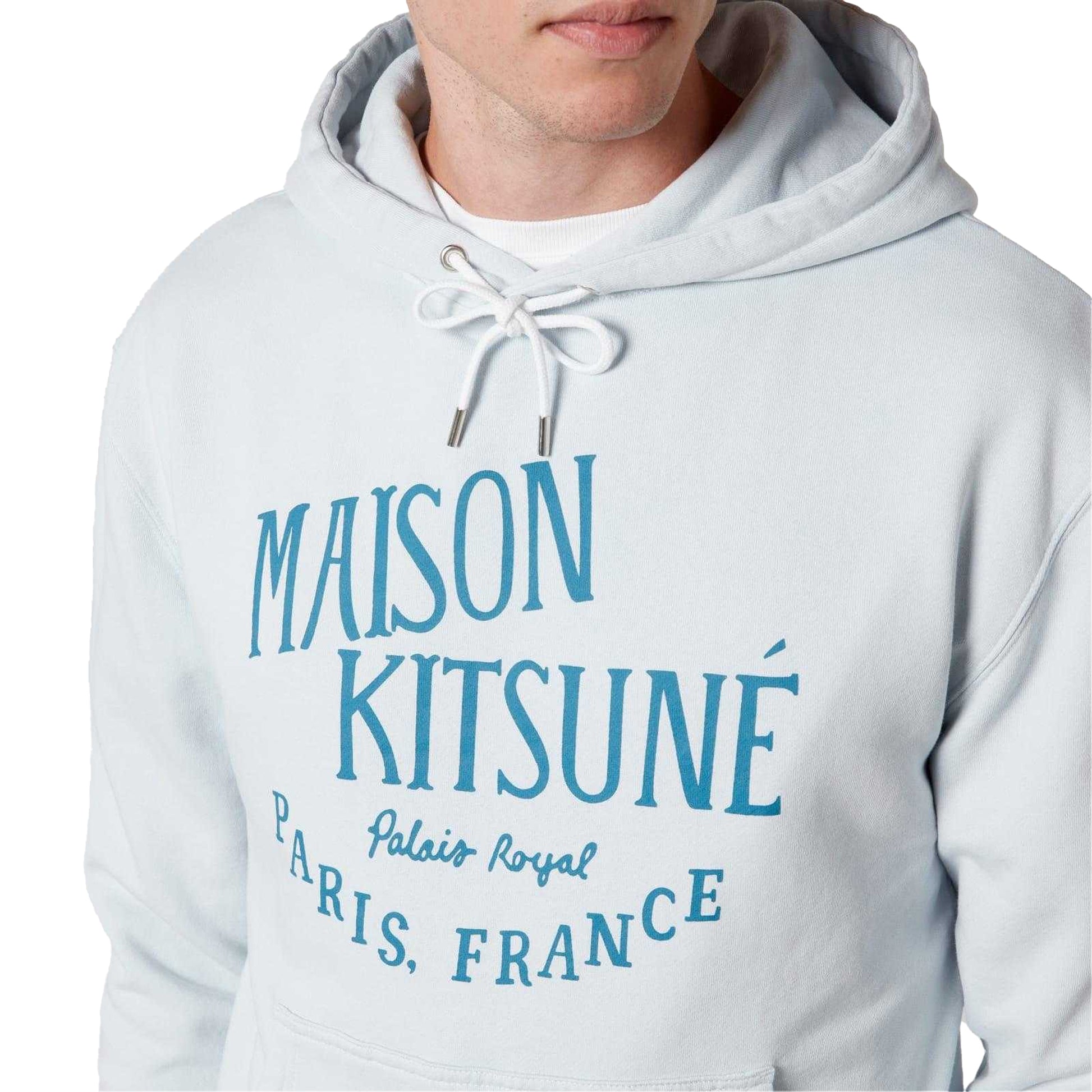 Blue - Side - Maison Kitsuné Mens Palais Royal Classic Hoodie