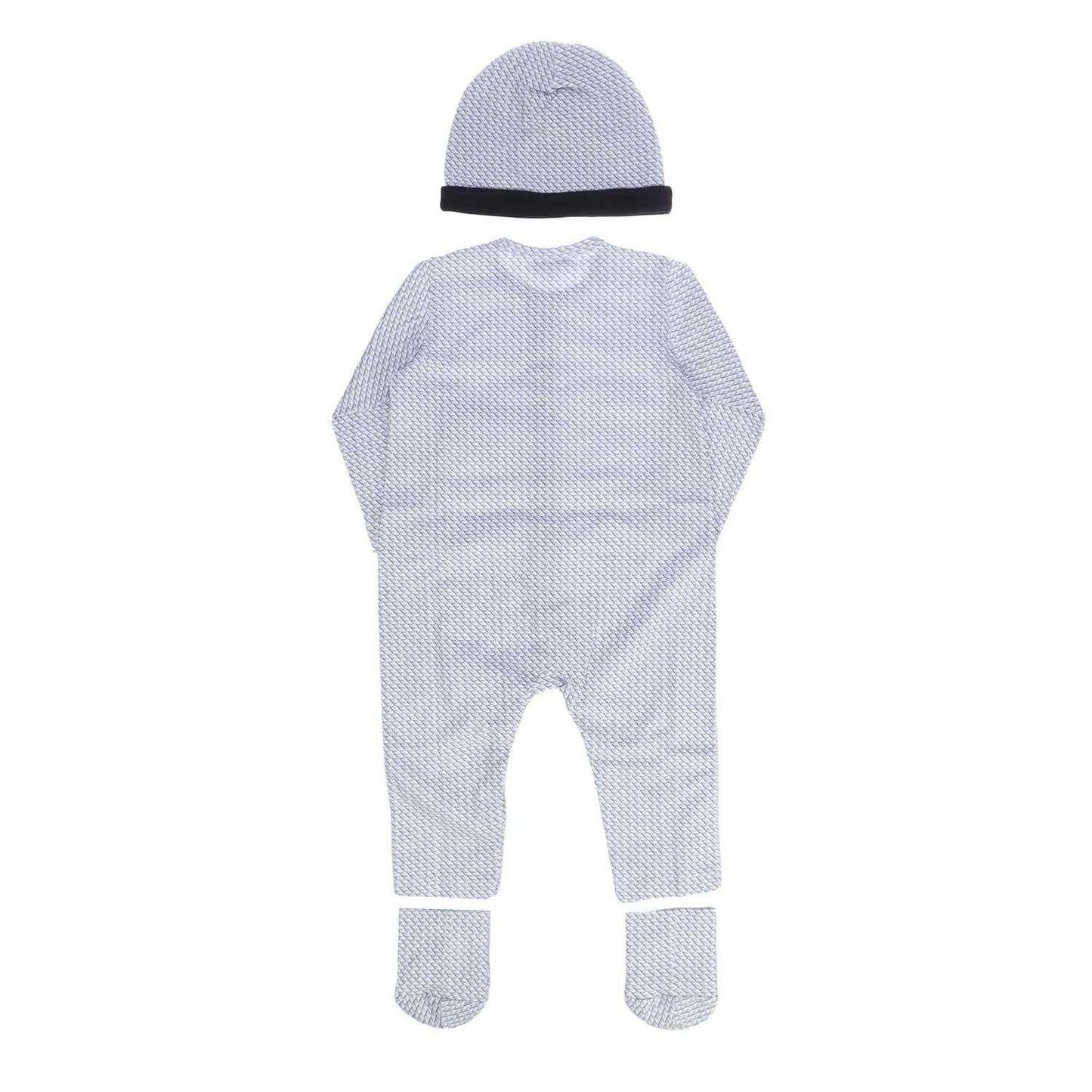 Blue - Back - Emporio Armani Baby Babygrow Set
