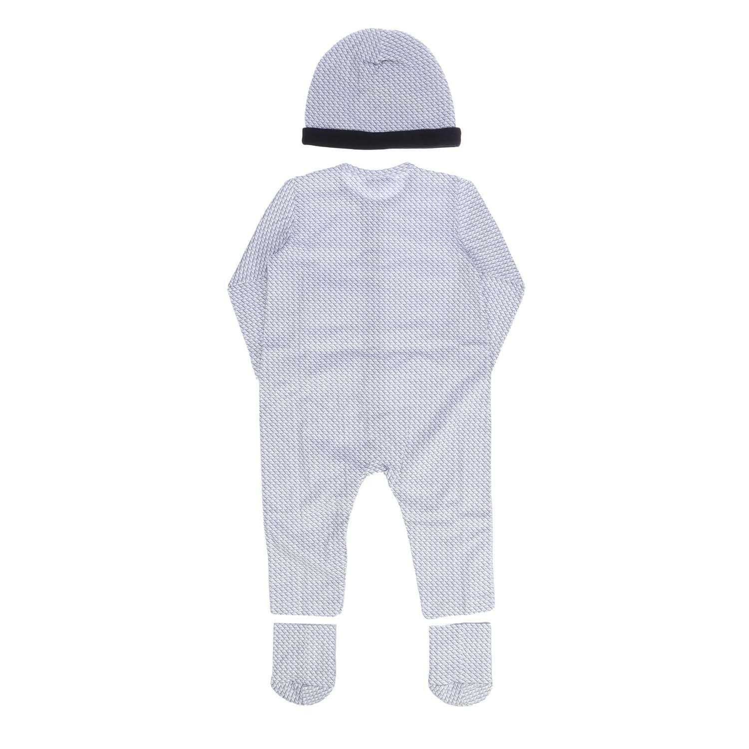 Blue - Back - Emporio Armani Baby Babygrow Set