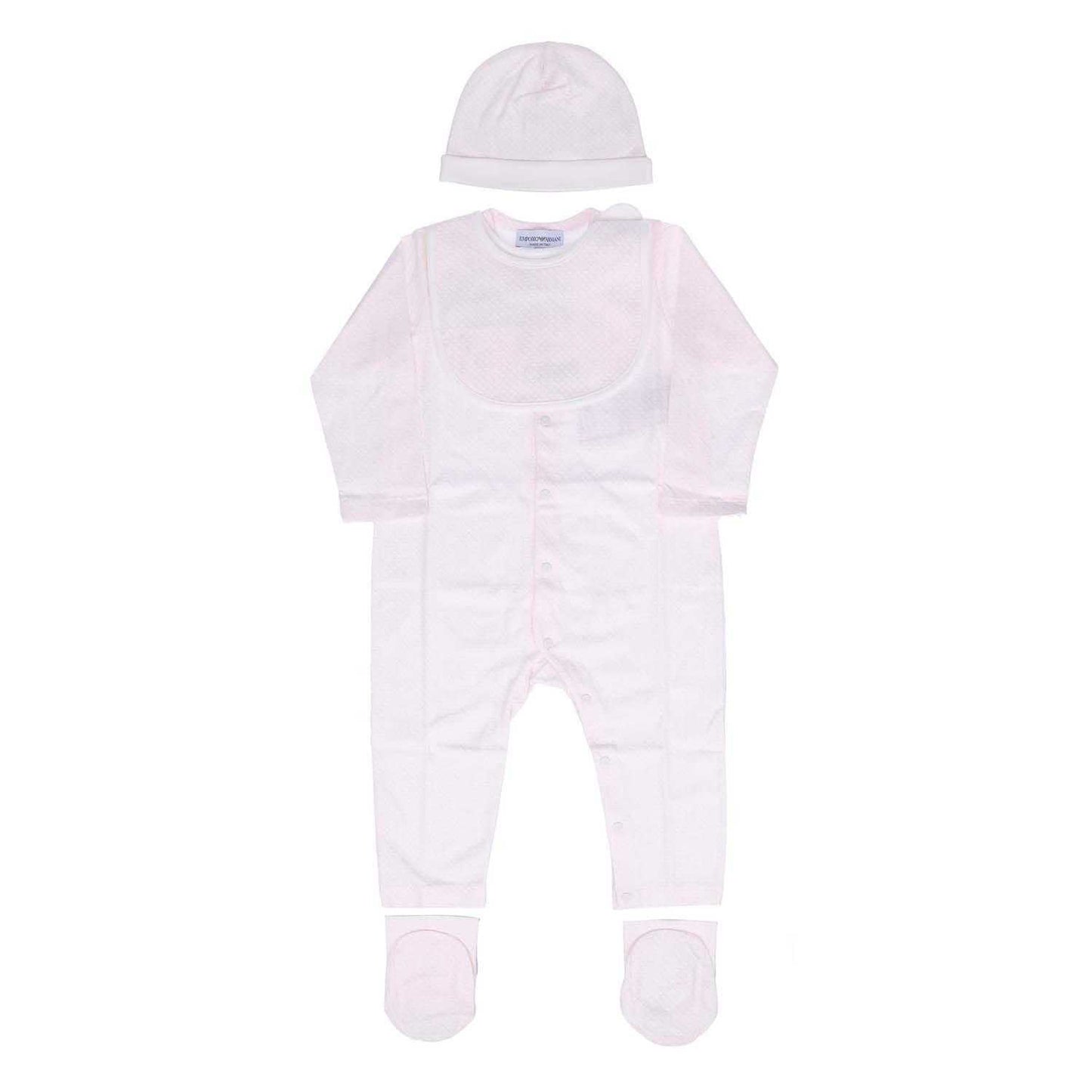 Pink - Front - Emporio Armani Baby Babygrow Set