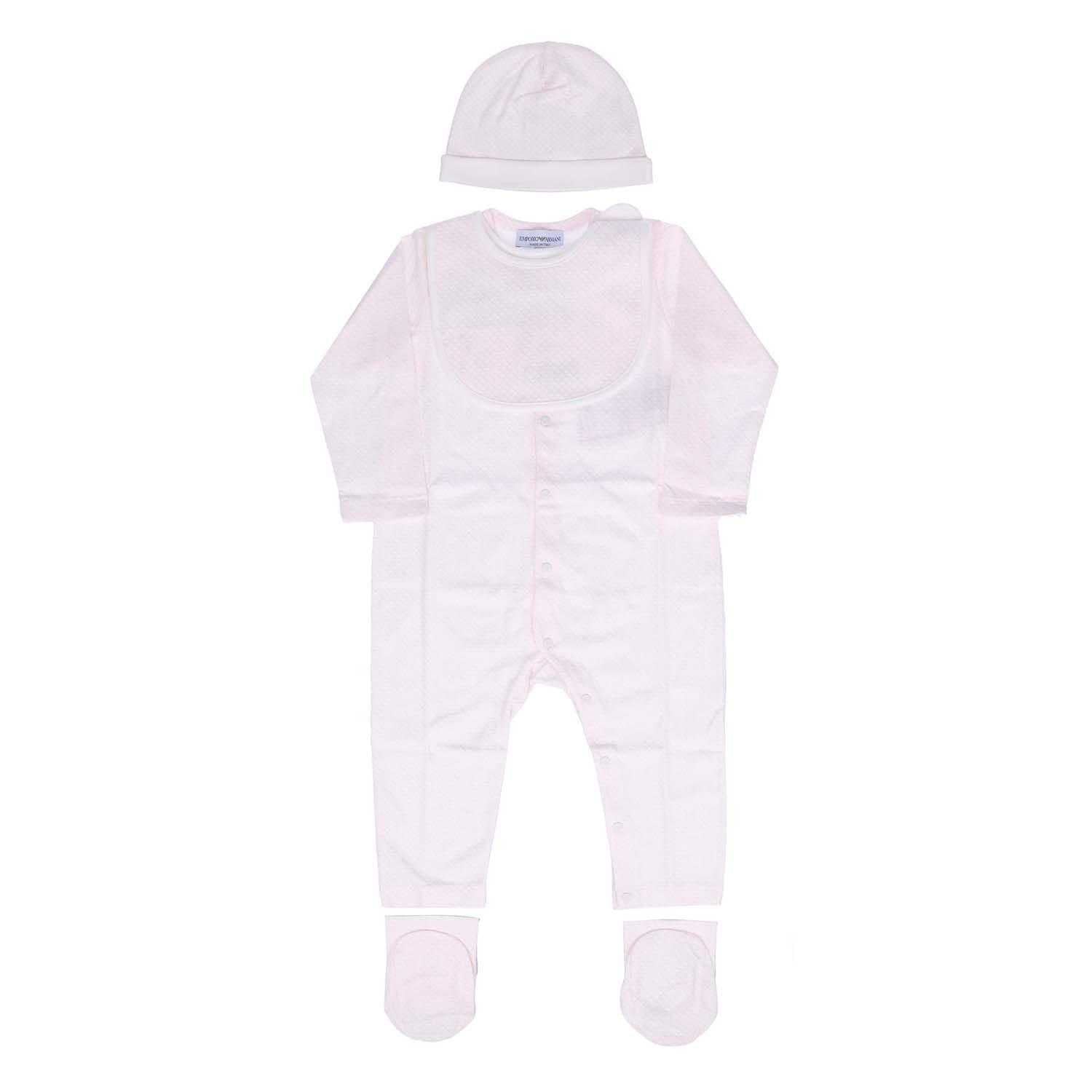 Pink - Front - Emporio Armani Baby Babygrow Set
