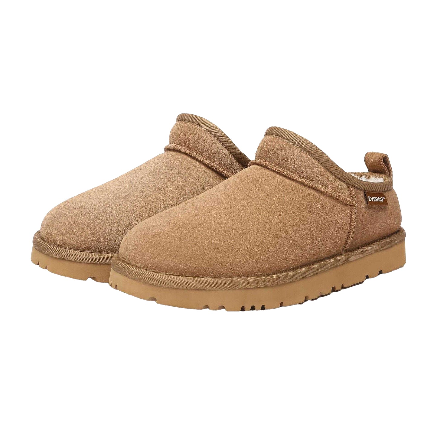 Chestnut - Pack Shot - EverAu Womens-Ladies Quail Leather Slippers