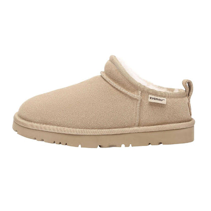 Sand - Front - EverAu Womens-Ladies Quail Leather Slippers
