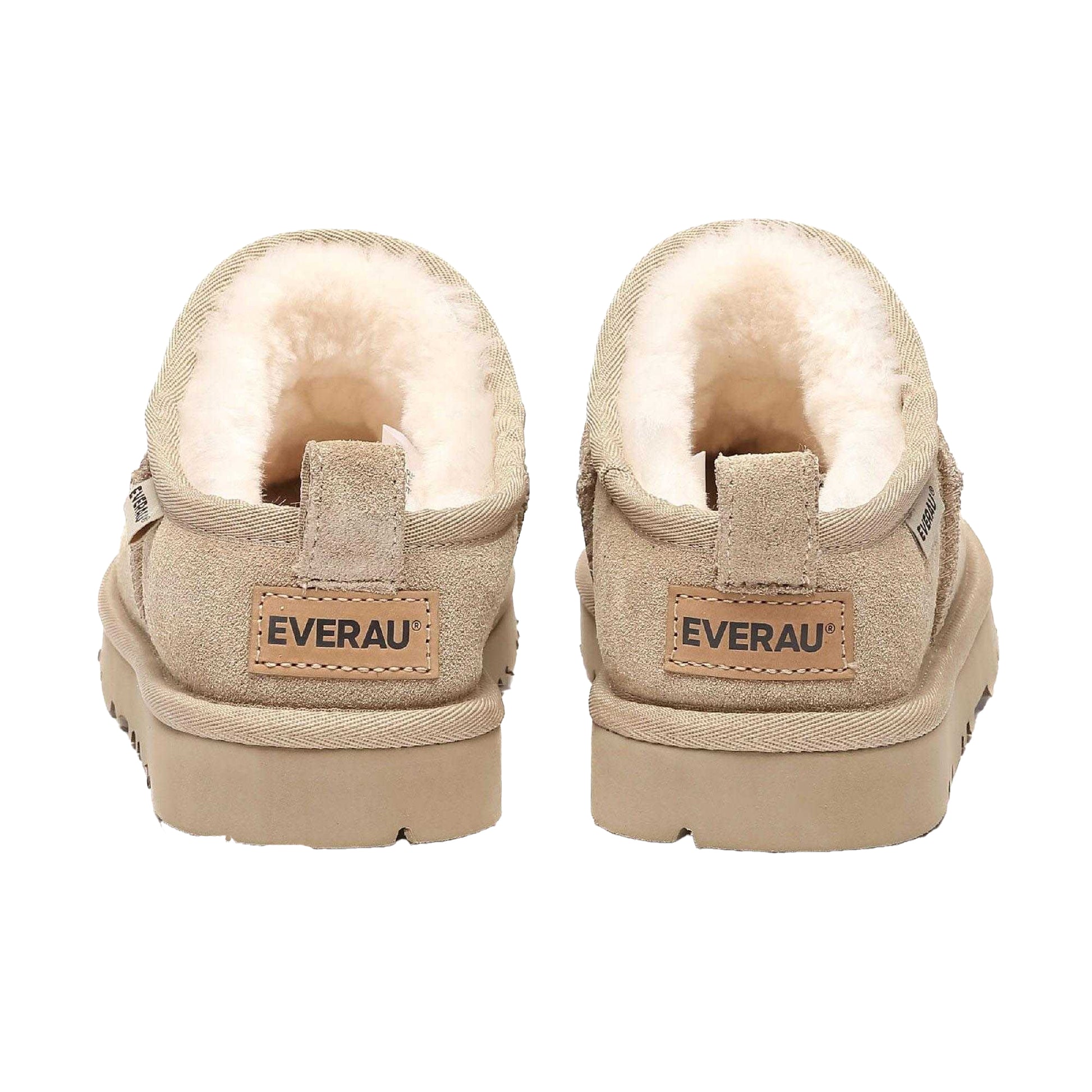 Sand - Back - EverAu Womens-Ladies Quail Leather Slippers