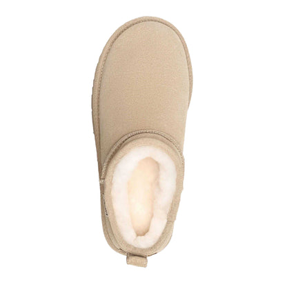 Sand - Side - EverAu Womens-Ladies Quail Leather Slippers
