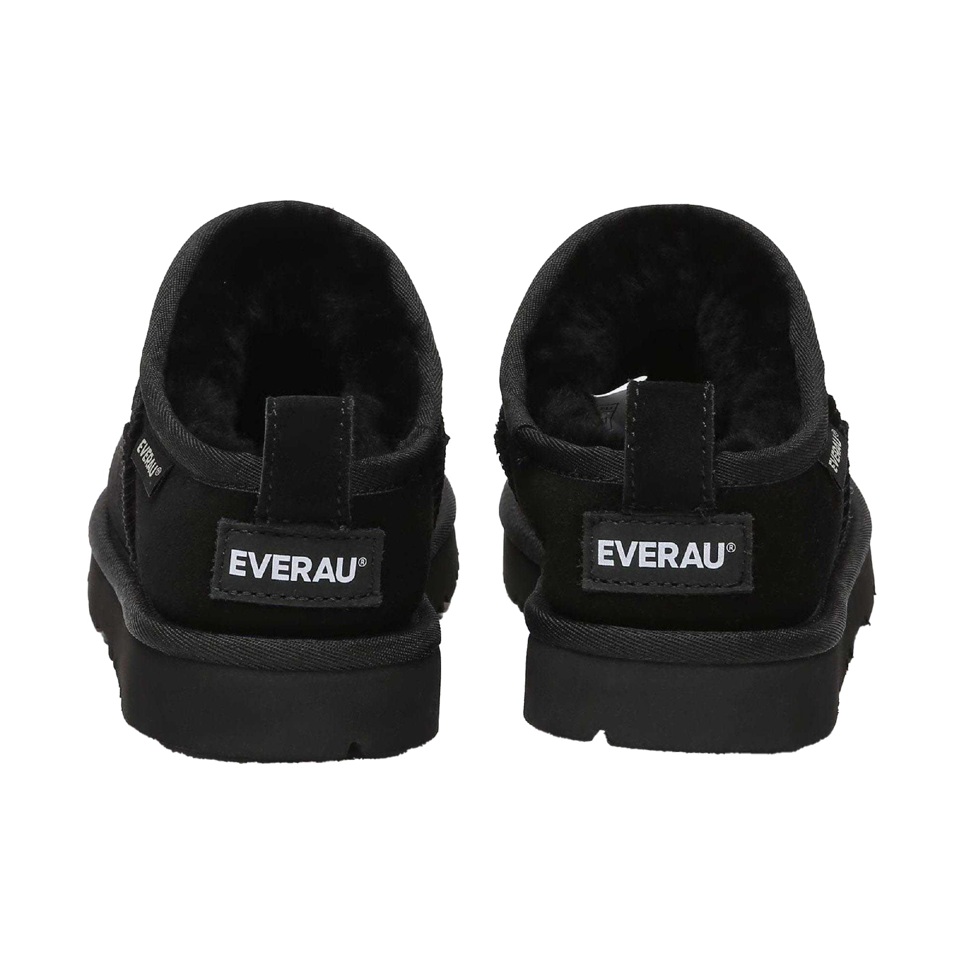 Black - Pack Shot - EverAu Womens-Ladies Quail Leather Slippers