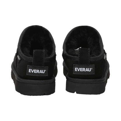 Black - Pack Shot - EverAu Womens-Ladies Quail Leather Slippers
