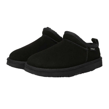 Black - Close up - EverAu Womens-Ladies Quail Leather Slippers
