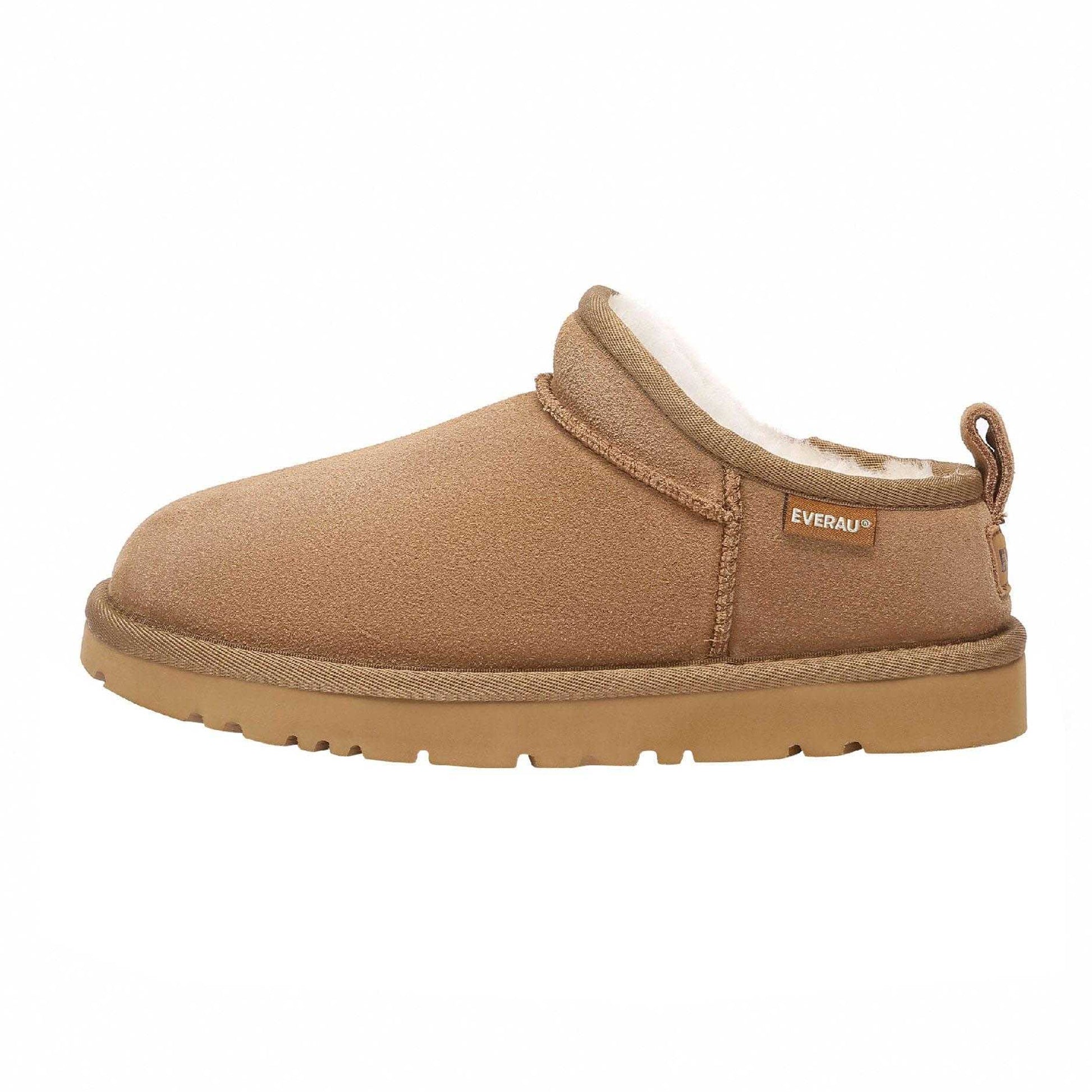 Chestnut - Front - EverAu Womens-Ladies Quail Leather Slippers