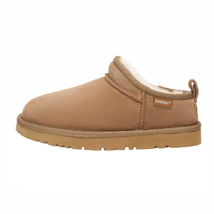 Chestnut - Front - EverAu Womens-Ladies Quail Leather Slippers