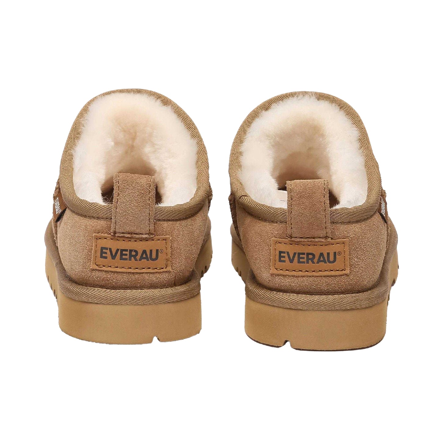 Chestnut - Back - EverAu Womens-Ladies Quail Leather Slippers
