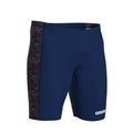 Navy-Red - Side - Arena Mens Jammer Abstract Tiles Swim Shorts