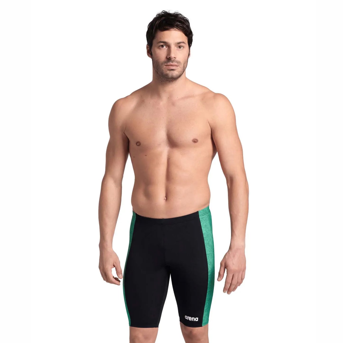 Black-Green - Lifestyle - Arena Mens Jammer Abstract Tiles Swim Shorts