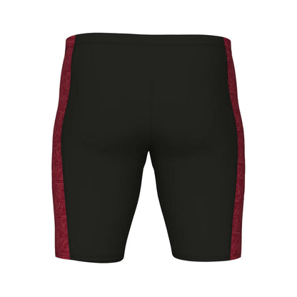 Black-Red - Back - Arena Mens Jammer Abstract Tiles Swim Shorts