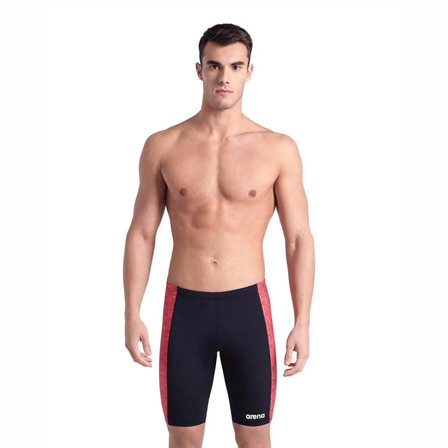 Black-Red - Lifestyle - Arena Mens Jammer Abstract Tiles Swim Shorts