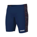 Navy-Red - Front - Arena Mens Jammer Abstract Tiles Swim Shorts